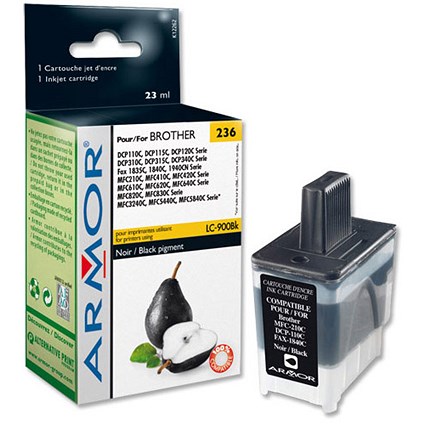Armor Compatible Fax Inkjet Cartridge Page Life 400pp Black [Brother LC900BK Equivalent] Ref K12262