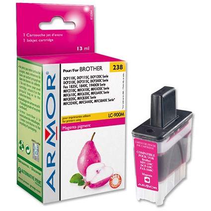 Armor Compatible Fax Inkjet Cartridge Page Life 500pp Magenta [Brother LC900M Equivalent] Ref K12264