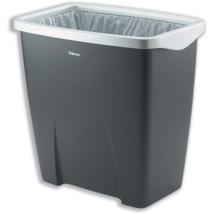 Fellowes Office Suites Waste Bin Basket 26.5 Litres Black-Grey