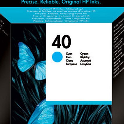 Hewlett Packard [HP] No. 40 Inkjet Cartridge 42ml Cyan for Deskjet 1200C 1600C Ref 51640CE