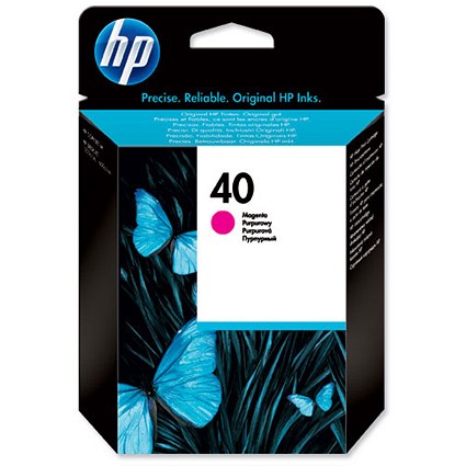 Hewlett Packard [HP] No. 40 Inkjet Cartridge 42ml Magenta for Deskjet 1200C 1600C Ref 51640ME