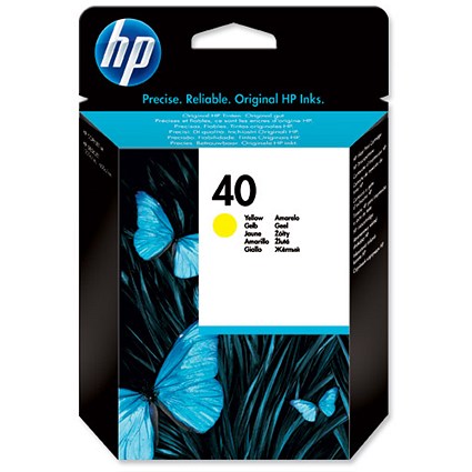 Hewlett Packard [HP] No. 40 Inkjet Cartridge 42ml Yellow for Deskjet 1200C 1600C Ref 51640YE