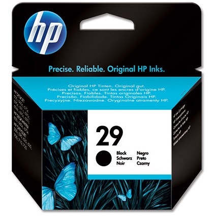 Hewlett Packard [HP] No. 29 Inkjet Cartridge Page Life 650pp 40ml Black Ref 51629AE