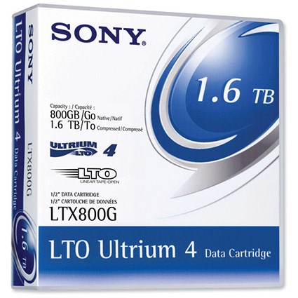 Sony LTO Ultrium 4 Data Tape Cartridge 800-1600GB 609m