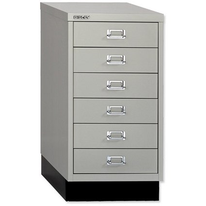 Bisley Multidrawer Cabinet Non-locking 6-Drawer W349xD460xH670mm Goose Grey Ref BA3/6