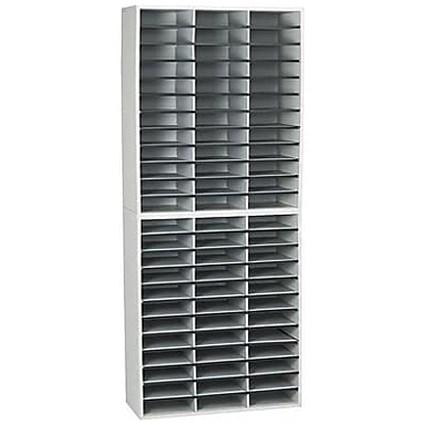 Fellowes Literature Sorter with Melamine-laminated Shell - 72 Compartments (2x36 Sorters)