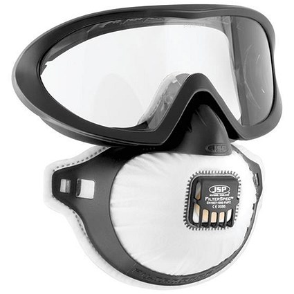 JSP FilterSpec Pro FMP2 Safety Goggle Mask, Anti-Mist Lens, Black