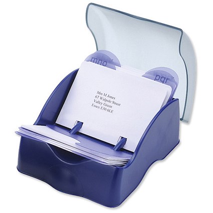 A7 Card File for 150 Cards / A-Z Index / Blue