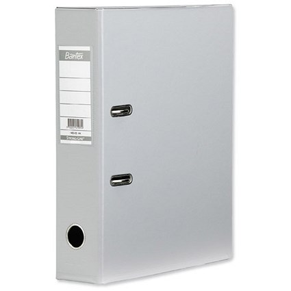 Elba Lever Arch File PVC 70mm Spine A4 Grey [Pack 10]