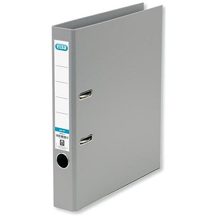 Elba Mini Lever Arch File PVC 50mm Spine A4 Grey [Pack 10]