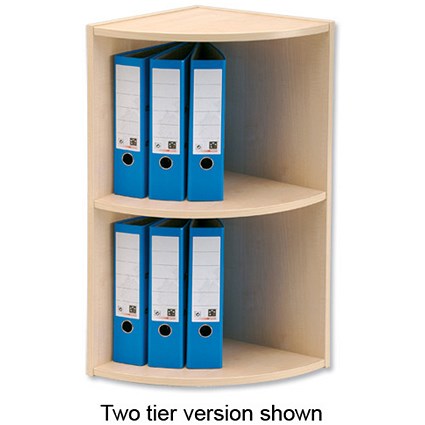 Rotadex Corner Filing Unit 2-Tier for 18 Lever Arch Files D384xH1165mm Maple