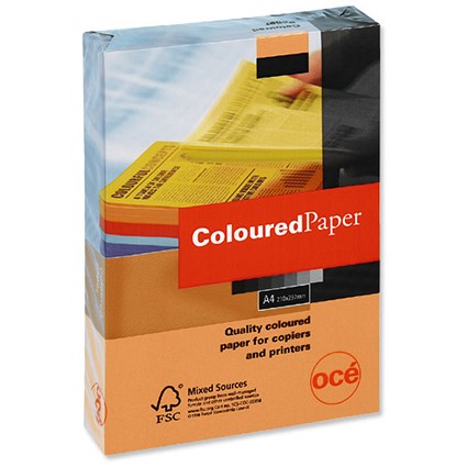 Canon A4 Multifunctional Coloured Paper - Bright Orange - 80gsm - Ream (500 Sheets)