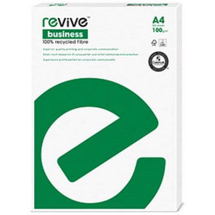 Revive A4 Business Premium Recycled Paper - White - 100gsm - Ream (500 Sheets)