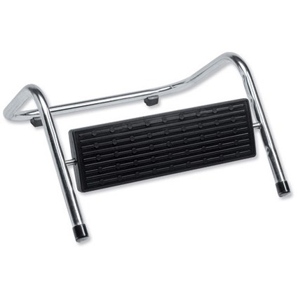 Kensington Footrest Tubular Steel Adjustable 4 Heights Platform W280x90mm Chromed