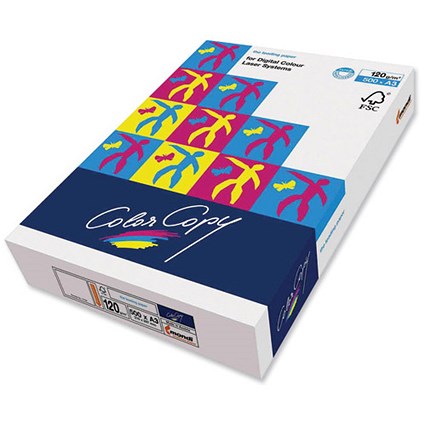 Color Copy Copier Paper Premium Super Smooth Ream-Wrapped 120gsm A3 White [500 Sheets]