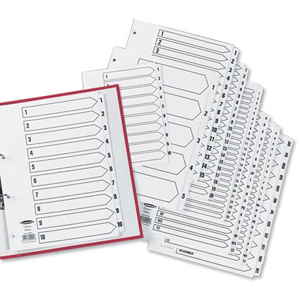 Concord Classic Index Mylar-reinforced Punched 4 Holes 301-400 A4 White