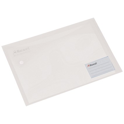 Rexel A4 XTra Popper Folder, White, Pack of 5
