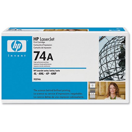 Hewlett Packard [HP] Laser Toner Cartridge Page Life 3000pp Black Ref 92274A