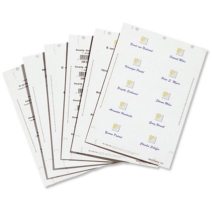 Durable Inserts for Duraprint Badgemaker Card 150gsm 30x60mm [Pack 540]