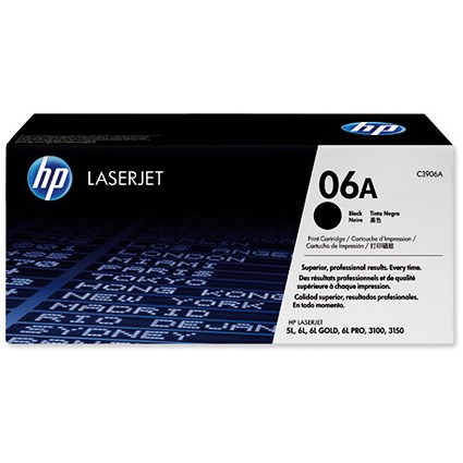 Hewlett Packard [HP] No. 06A Laser Toner Cartridge Page Life 2500pp Black Ref C3906A