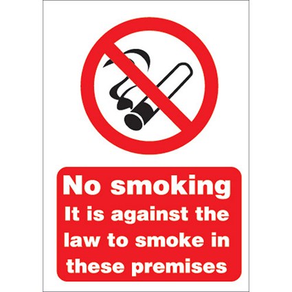Stewart Superior Sign No Smoking A5 PVC