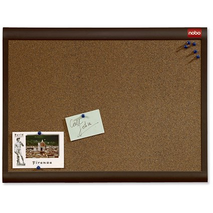 Nobo Elipse Personal Designer Noticeboard / Cork / Plastic Frame / W900xH600mm