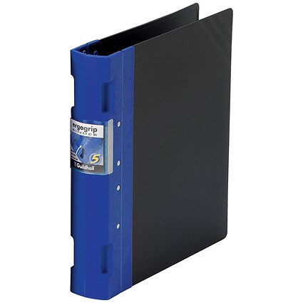 Guildhall GLX Ergogrip Binder, A4, 4x 2 Prong, 40mm Capacity, Blue, Pack of 2