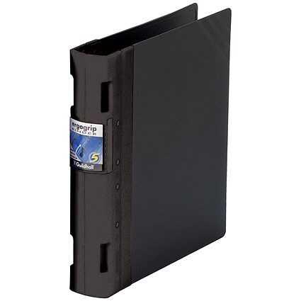 Guildhall GLX Ergogrip Binder, A4, 4x 2 Prong, 40mm Capacity, Black, Pack of 2