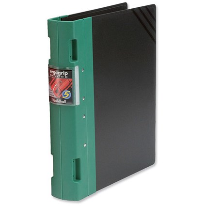 Guildhall GL Ergogrip Binder Capacity 400 Sheets 4x 2 Prong 55mm A4 Green [Pack 2]