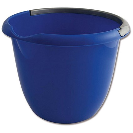 Plastic Bucket with Pouring Lip / 10 Litre / Blue