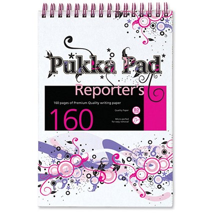 Pukka Pad Wave Shorthand Notebook Ruled 160pp 80gsm 205mmx140mm Assorted [Pack 3]