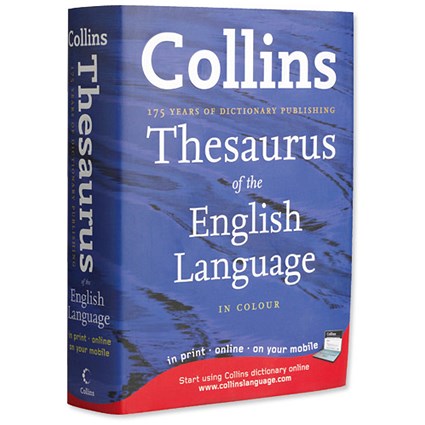 Collins Thesaurus A-Z with Colour Headwords Hardback Large