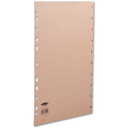 Concord Everyday Manilla Dividers / Europunched / Numerical 1-10 / A4 / Buff