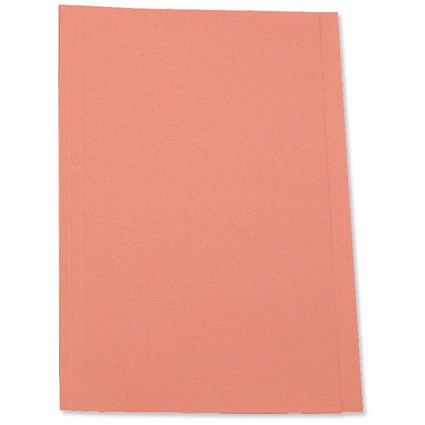 5 Star Square Cut Folder Recycled Pre-punched 250gsm A4 Pink [Pack 100]