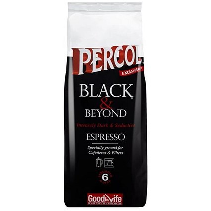 Percol Fairtrade Black and Beyond Espresso Ground Coffee / Medium Roasted / 227g