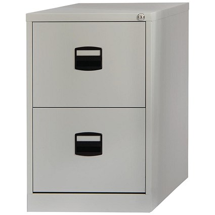 Trexus Foolscap Filing Cabinet, 2-Drawer, Grey