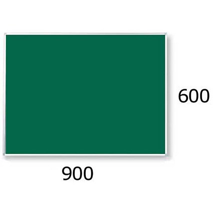 5 Star Noticeboard / Aluminium Trim / W900mmxH600mm / Green