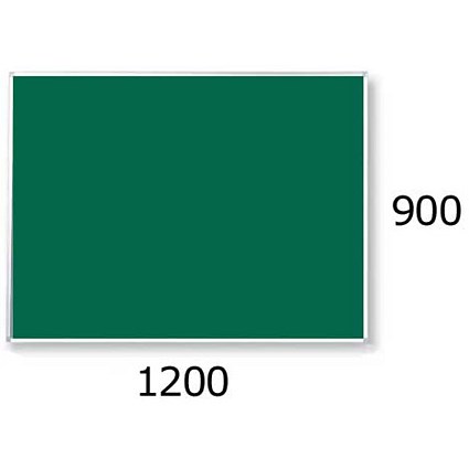 5 Star Noticeboard / Aluminium Trim / W1200mmxH900mm / Green