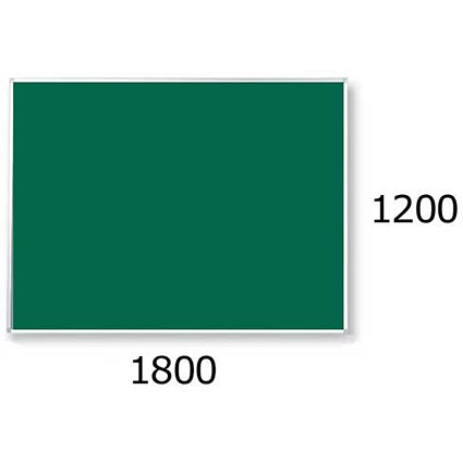 5 Star Noticeboard / Aluminium Trim / W1800mmxH1200mm / Green