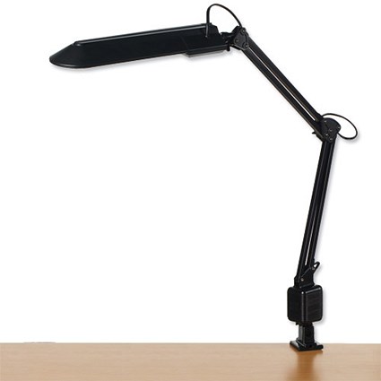 Merit Adjustable Reading Lamp with Organiser Base 11W Black
