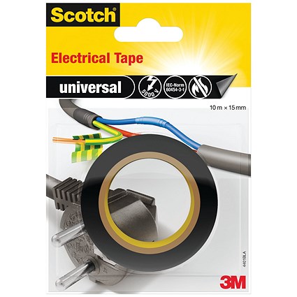 Scotch Electrical Tape Black 10m x 15mm
