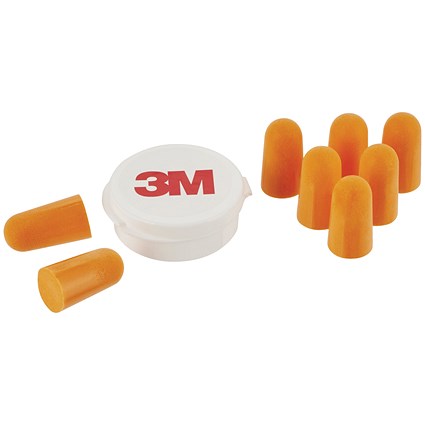 3M Ear Plugs 1100 with Storage Box 1 Kit with 4 Pairs
