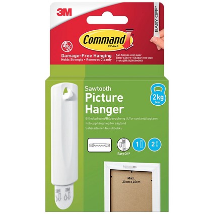 Command Sawtooth Picture Hanger 1 Hook 2 Strips