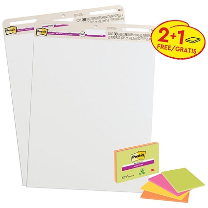 Post-it Super Sticky Meeting Chart/Meeting Notes Pack of 3