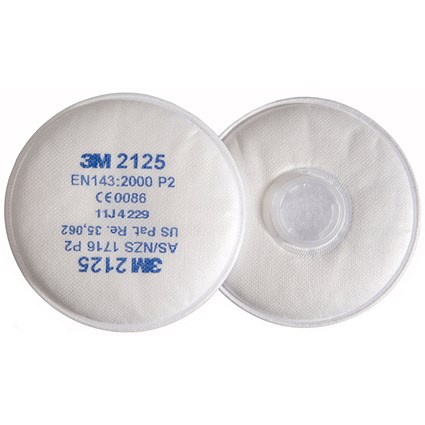 3M 2125 P2R Particulate Filters (Pack of 20)