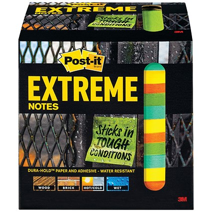 Post-it Notes Extreme, 76 x 76mm, Assorted, Pack of 12