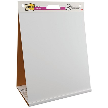 Post-It Super Sticky Self Stick Tabletop Chart 20 Sheets 584x508mm
