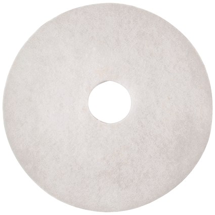 3M Polishing Floor Pad 380mm White (Pack of 5) 2NDWH15