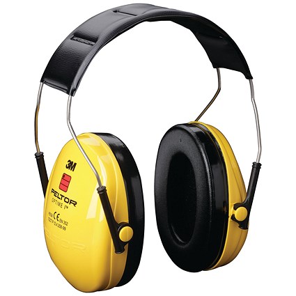 3M Optime I Headband Ear Defenders, Yellow