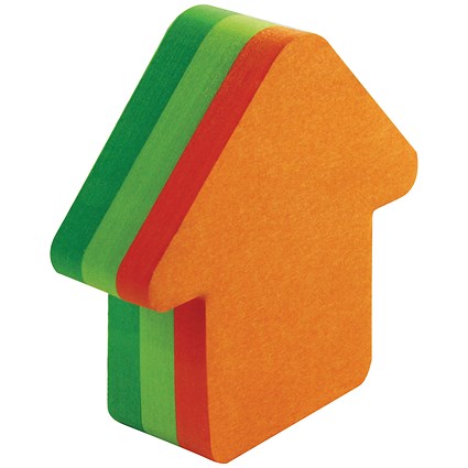 Post-it Arrow Shaped Notes, 225 Notes, Neon Orange & Green - Pack of 12